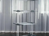 Herzberg hg-8034gry: moving clothes rack - grijs - afbeelding 4 van  4