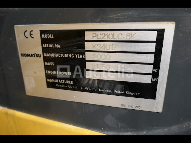 Het kruippakjegraafwerktuig van komatsu pc210lc - afbeelding 6 van  26