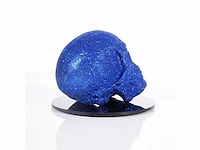 Het skull "blue diamonds" - alvaro mendez - 2024 - 3d sculptuur gelimiteerd 30 stuks - 20x20x23 - certificaat - afbeelding 5 van  7