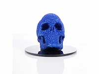 Het skull "blue diamonds" - alvaro mendez - 2024 - 3d sculptuur gelimiteerd 30 stuks - 20x20x23 - certificaat - afbeelding 7 van  7