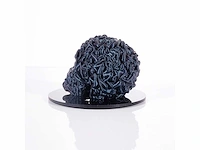 Het skull "blue glitter" - alvaro mendez - 2024 - 3d sculptuur gelimiteerd 30 stuks - 20x20x23 - certificaat - afbeelding 3 van  6
