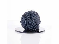 Het skull "blue glitter" - alvaro mendez - 2024 - 3d sculptuur gelimiteerd 30 stuks - 20x20x23 - certificaat - afbeelding 4 van  6