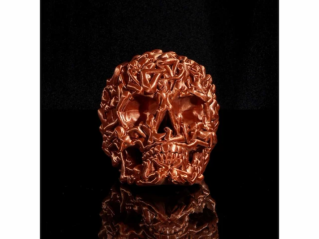 Het skull "goud" - alvaro mendez - 2023 - beperkt & certificaat - afbeelding 1 van  4