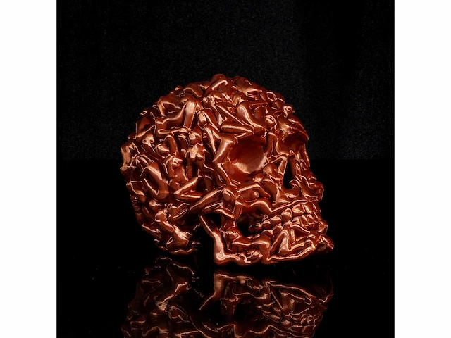 Het skull "goud" - alvaro mendez - 2023 - beperkt & certificaat - afbeelding 4 van  4
