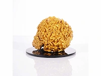 Het skull "goudglans" - alvaro mendez - 2024 - 3d sculptuur gelimiteerd 30 stuks - 20x20x23 - certificaat - afbeelding 5 van  8