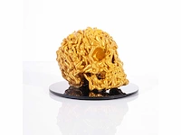 Het skull "goudglans" - alvaro mendez - 2024 - 3d sculptuur gelimiteerd 30 stuks - 20x20x23 - certificaat - afbeelding 7 van  8