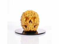 Het skull "goudglans" - alvaro mendez - 2024 - 3d sculptuur gelimiteerd 30 stuks - 20x20x23 - certificaat - afbeelding 8 van  8