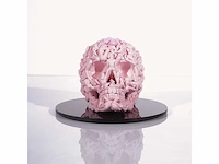 Het skull "roze mat" - alvaro mendez - 2024 - 3d sculptuur gelimiteerd 30 stuks - 20x20x23 - certificaat - afbeelding 1 van  6
