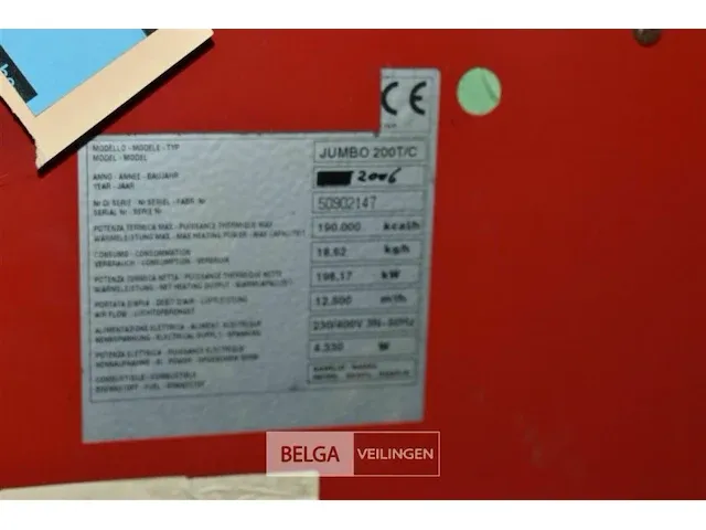 Hete luchtblazer op mazout, mobiel, arcotherm jumbo - afbeelding 5 van  6