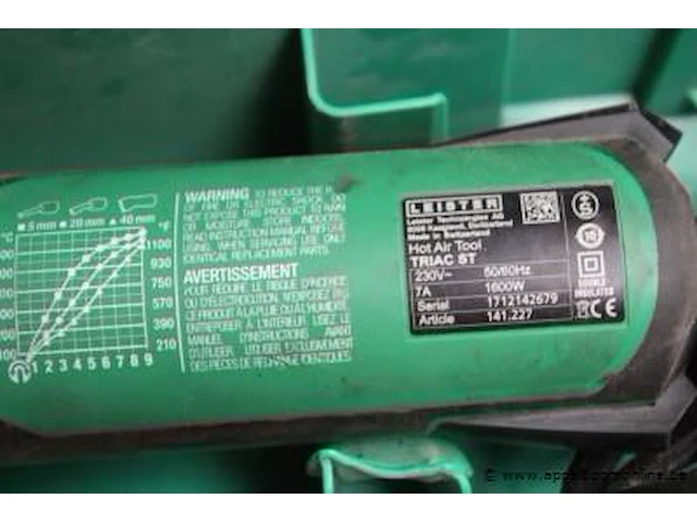 Heteluchtblazer lister triac st, 1600w, werking niet gekend - afbeelding 2 van  2