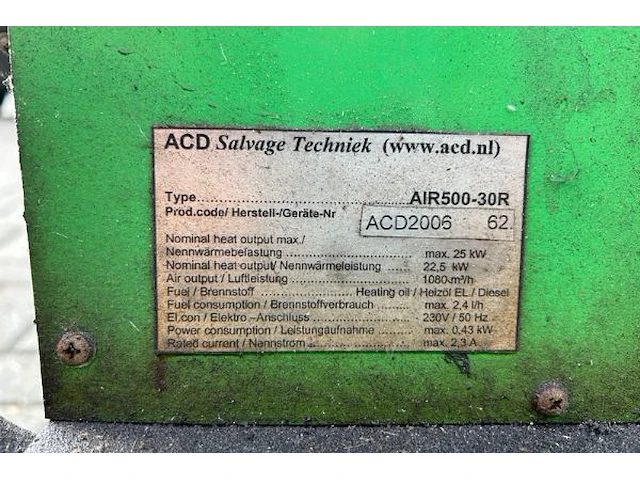 Heteluchtkanon acd - afbeelding 11 van  11