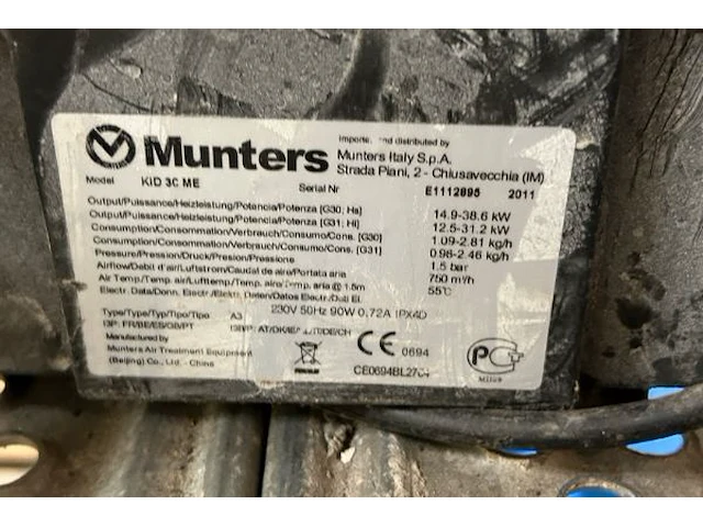Heteluchtkanon munters - afbeelding 4 van  4