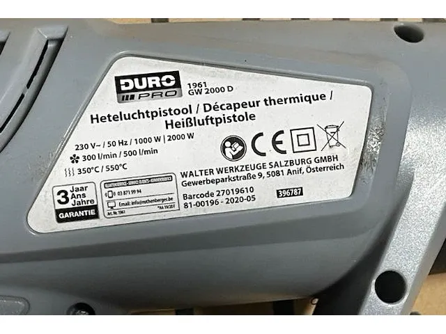 Heteluchtpistool duro pro - afbeelding 3 van  4