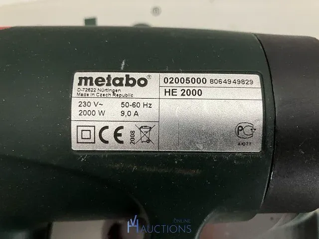Heteluchtpistool metabo - afbeelding 2 van  2