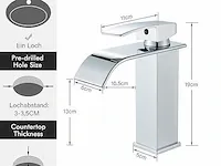 Hevenaov wastafelkraan voor de badkamer - afbeelding 2 van  2