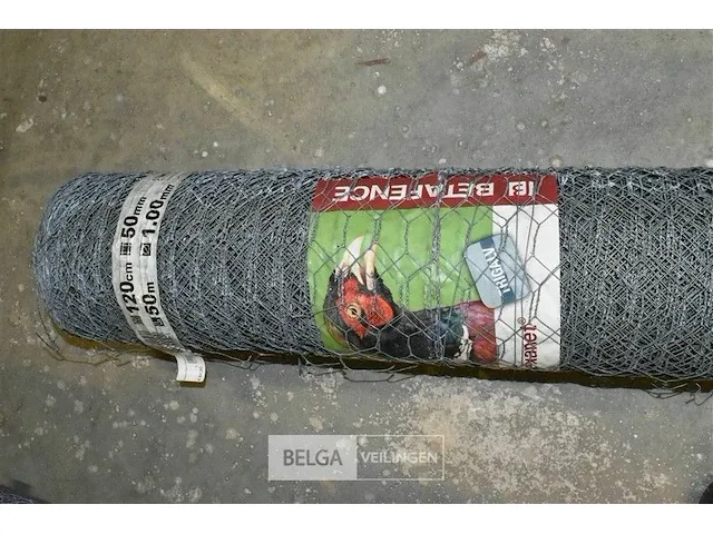 Hexanet betafence 50 meter x 120 cm. gaas 50 mm. - afbeelding 3 van  3