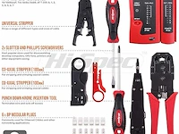 Hi-spec 9-delige netwerkkabel gereedschappen in etui. - afbeelding 2 van  3