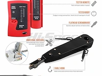 Hi-spec 9-delige netwerkkabel gereedschappen in etui. - afbeelding 3 van  3