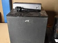 Hifi component system jvc nx f7, 2 boxen en woofer, microfoon draadloos yu brother - afbeelding 5 van  7