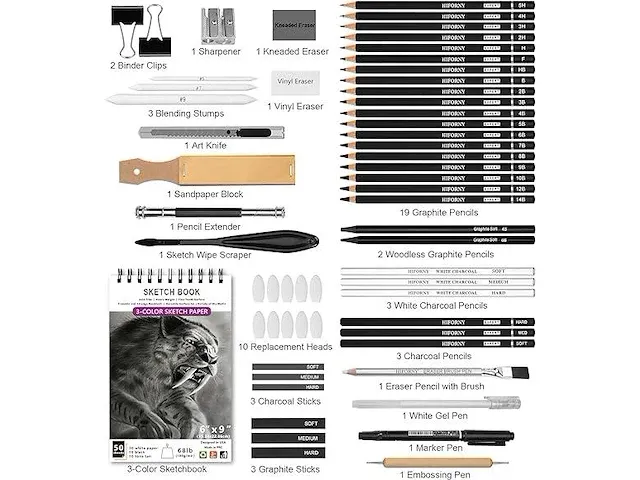 Hiforny 60 stuks tekenset - afbeelding 4 van  6