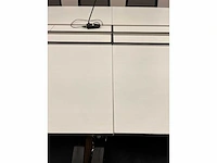 High-end vergadertafel, modulair b565xd170xh74 - wit generfd mdf met alu rand / alu verrijdbaar, opklapbaar - afbeelding 7 van  21