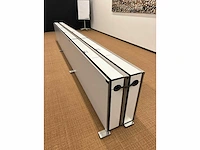 High-end vergadertafel, modulair b565xd170xh74 - wit generfd mdf met alu rand / alu verrijdbaar, opklapbaar - afbeelding 11 van  21