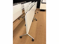 High-end vergadertafel, modulair b565xd170xh74 - wit generfd mdf met alu rand / alu verrijdbaar, opklapbaar - afbeelding 13 van  21
