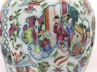 High quality decorated canton porcelain set. palace scenery. famille rose. 19th century. - afbeelding 18 van  77