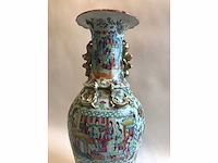 High quality decorated canton porcelain set. palace scenery. famille rose. 19th century. - afbeelding 38 van  77