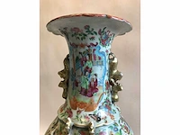 High quality decorated canton porcelain set. palace scenery. famille rose. 19th century. - afbeelding 43 van  77