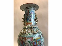 High quality decorated canton porcelain set. palace scenery. famille rose. 19th century. - afbeelding 57 van  77