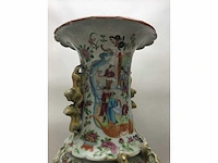 High quality decorated canton porcelain set. palace scenery. famille rose. 19th century. - afbeelding 56 van  77