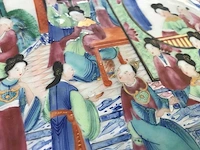 High quality decorated canton porcelain set. palace scenery. famille rose. 19th century. - afbeelding 68 van  77