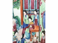 High quality decorated canton porcelain set. palace scenery. famille rose. 19th century. - afbeelding 70 van  77