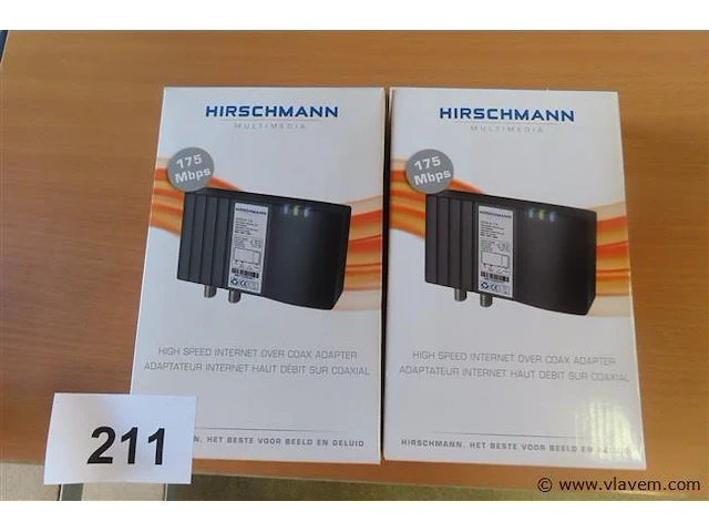 High-speed internet over coax adapter hirschmann, 2 stuks - afbeelding 1 van  3