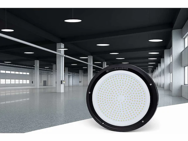 Highbay led slim 100w – 6500k koud wit – ufo ip65 waterdicht – 11.000 lm (x5) - afbeelding 1 van  5