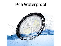 Highbay led slim 150w – 6500k koud wit – ufo ip65 waterdicht – 19.500 lm – zwart (x10) - afbeelding 5 van  5