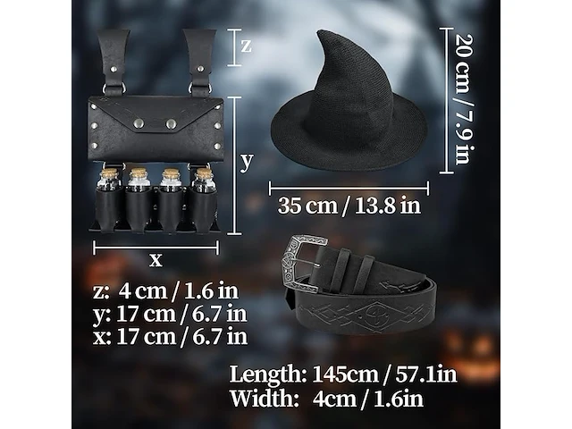 Hiifeuer middeleeuwse alchemieset van kunstleer - afbeelding 3 van  4