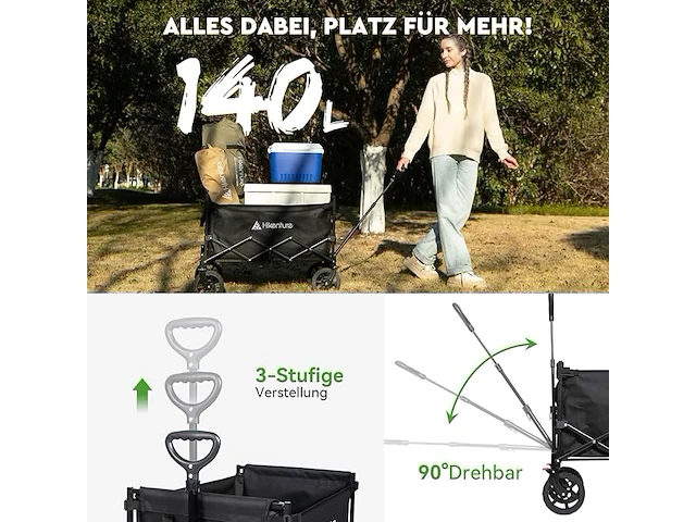 Hikenture opvouwbare bolderkar - afbeelding 4 van  5