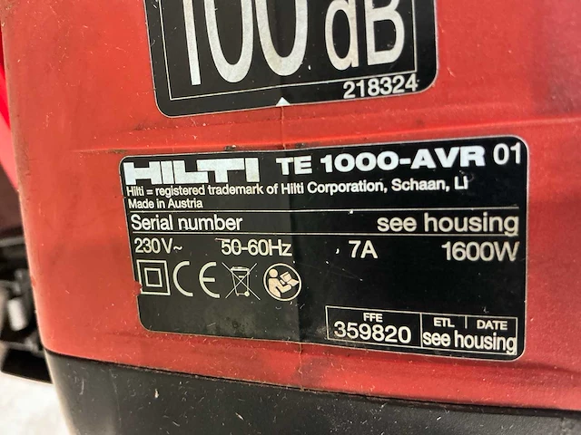 Hilti 1000-avr breekhamer - afbeelding 5 van  7