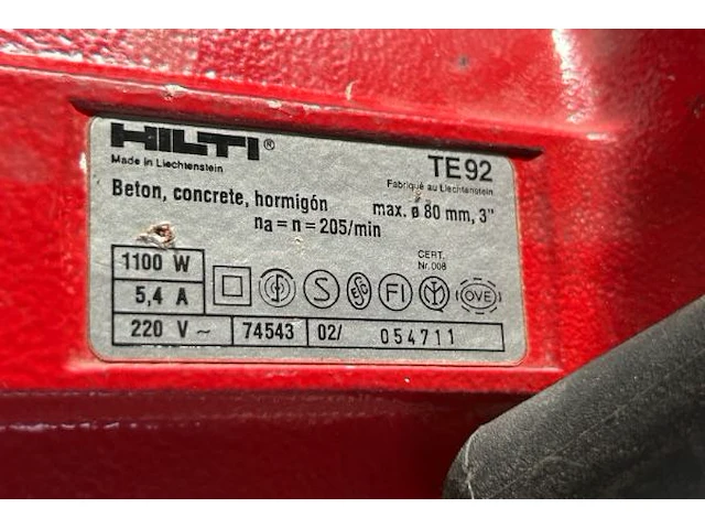 Hilti breekhamer - afbeelding 5 van  6