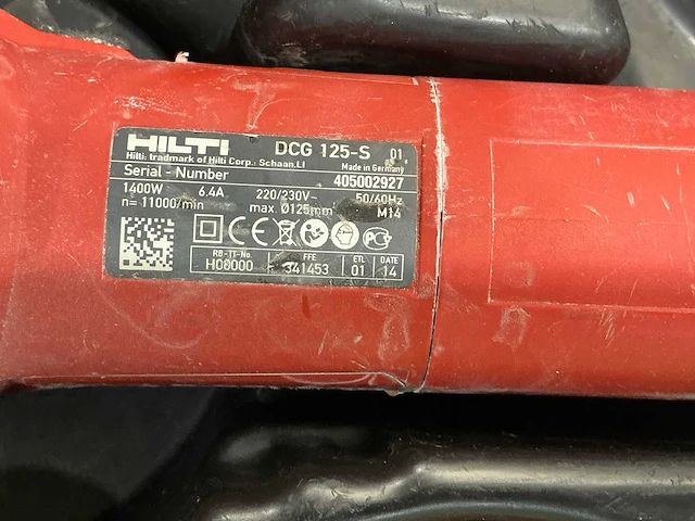 Hilti dcg 125-s haakse slijpmachine - afbeelding 5 van  6