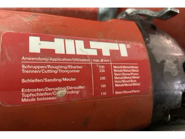 Hilti electrische doorslijpmachine dc230c - afbeelding 4 van  4
