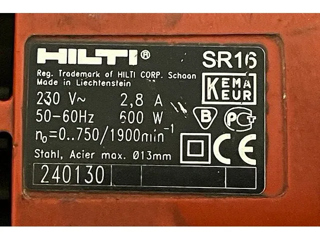 Hilti klopboormachine sr16 - afbeelding 3 van  3