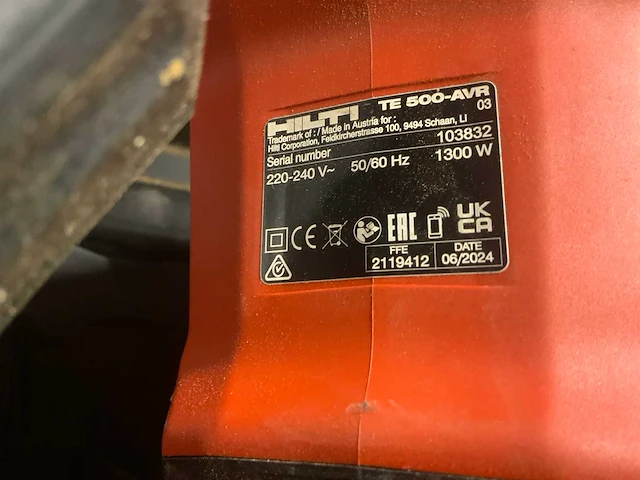 Hilti te 500-avr breekhamer - afbeelding 3 van  5