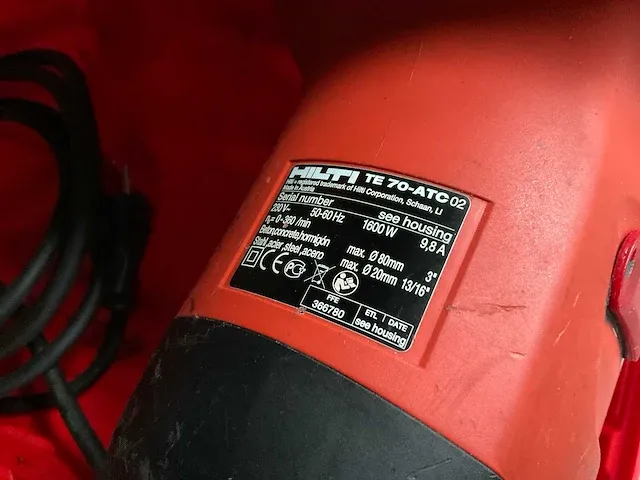 Hilti te 70 elektrische boorhamer - afbeelding 3 van  3