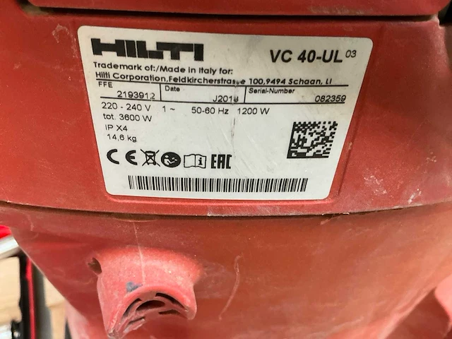Hilti vc 40-ul industriële stofzuiger - afbeelding 5 van  6