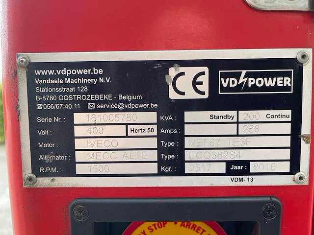 Himoinsa - hfw 200 - power generator - 2016 - afbeelding 7 van  16