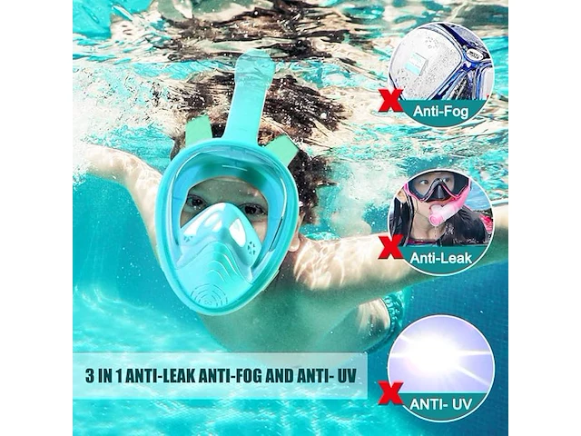 Hinataa kids snorkelmasker (xs) - afbeelding 4 van  6