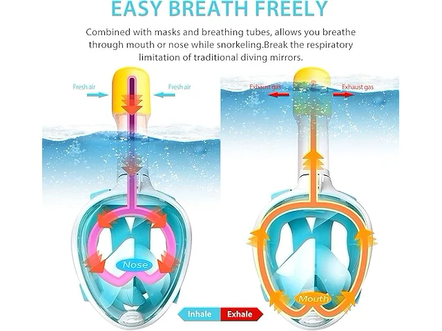 Hinataa snorkelmasker (l/xl) - afbeelding 2 van  6